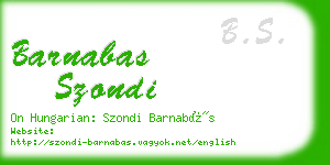 barnabas szondi business card